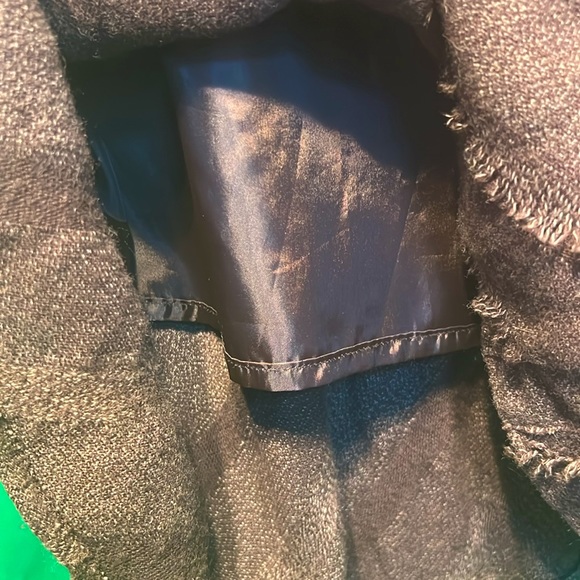 Size 8 Tribal Leather Elements Side Zipper Very Elegant Brown Skirt 52% Wool - Picture 12 of 16